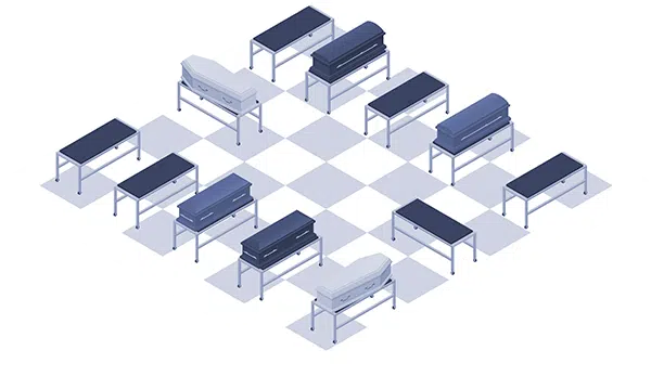 Зал прощания в морге городской больницы № 26